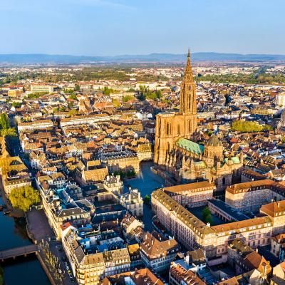 Vue aérienne de Strasbourg