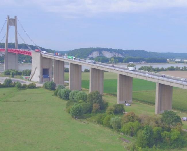 Inspection du pont de Tancarville