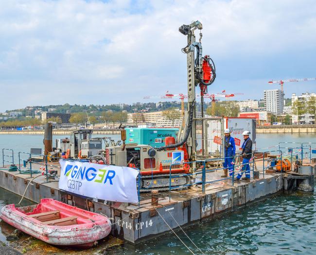 Sondages sur barge Lyon