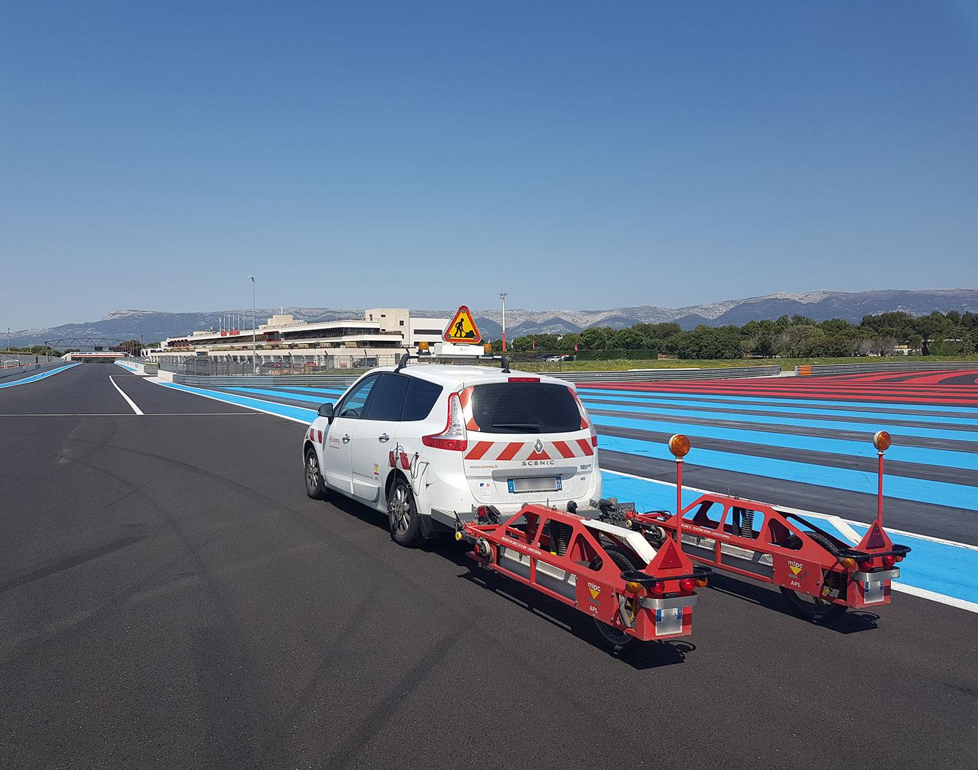 Mesure uni longitudinal circuit Paul Ricard