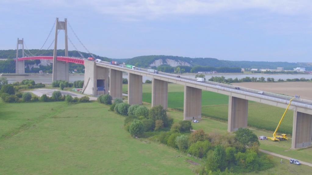 Inspection du pont de Tancarville